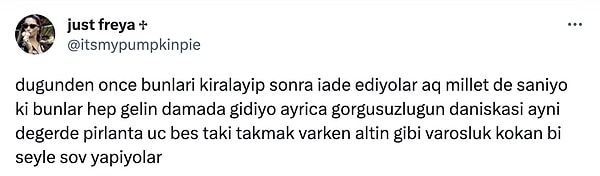 Bazı takılar da kiralanıyormuş👇