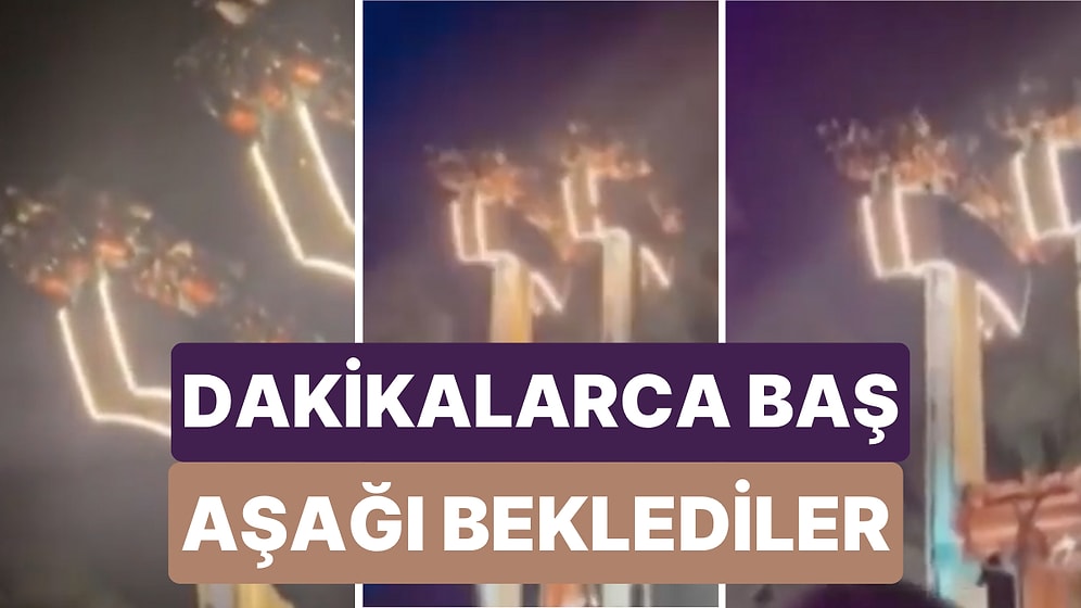 Kanada'da Bir Lunapark'ta Kamikaze Arızalanınca İnsanlar Dakikalarca Baş Aşağı  Bekledi