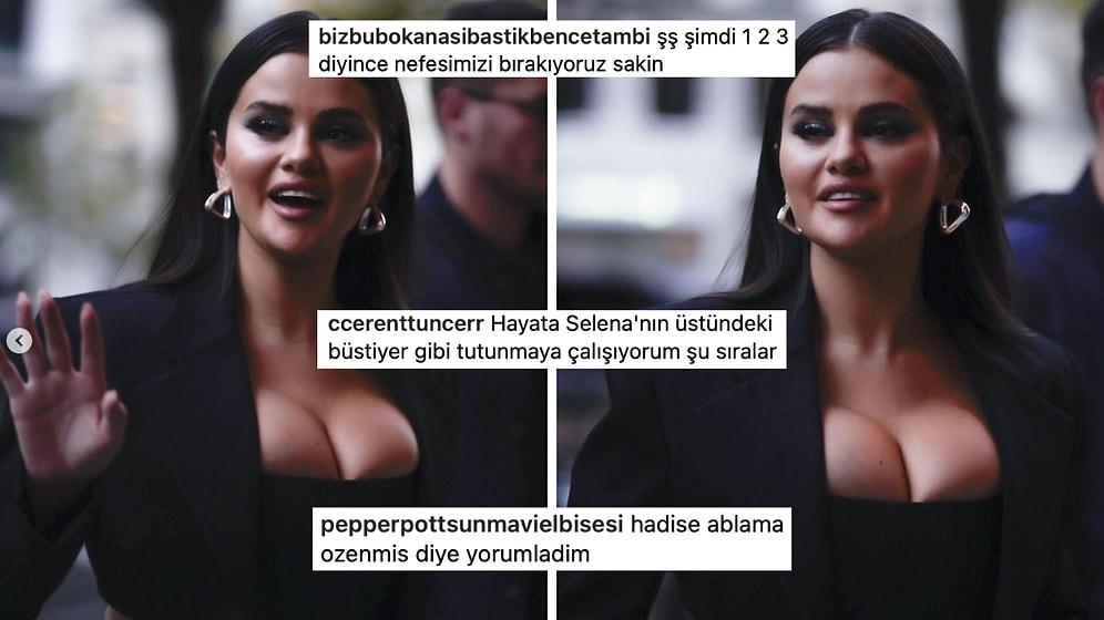 Selena Gomez'in Meme Dekolteli Paris Fotoğrafları Sosyal Medyayı Salladı