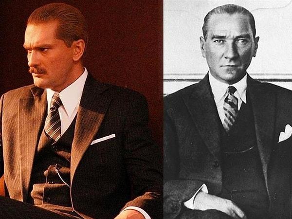 Makyajı hakkında konuşan oyuncu, “Mustafa Kemal Atatürk makyajı, saç ve bıyıkla yapılan değişimler bitince tüylerim diken diken oldu, gözlerime inanamadım. Atatürk’e benzerliğime şaşırdım” dedi.