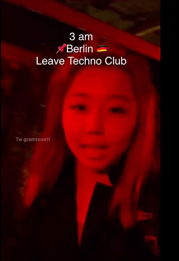 Gece saat 3'te Berlin'deki tekno partiden ayrılan genç kız, İtalya'daki dersine yetişmek için düştü yola.