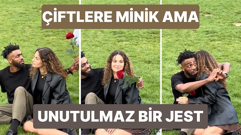 Sokakta Oturan Çiftlere Gizlice Gül Vererek Tatlı Bir An Yaşamalarına Vesile Olan TikTok Kullanıcısı