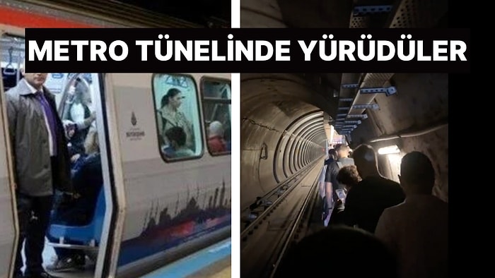 Sosyal Medyada Gündem Olan Anlar: İnsanlar Metro Tünelinde Yürüdüler