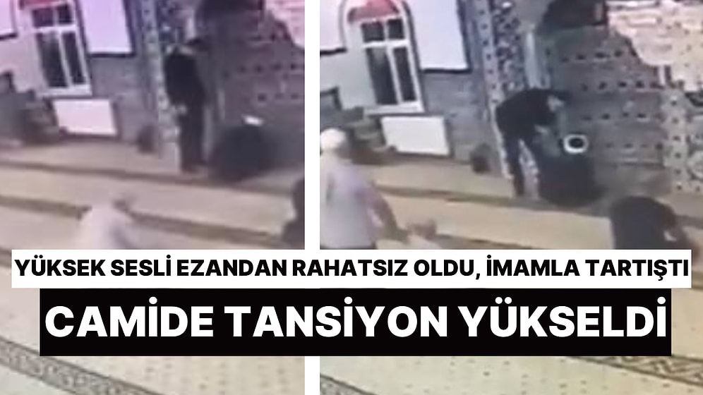 Cami İçinde Tansiyonu Yükselten Anlar: Ayakkabılarıyla Girip Yüksek Sesli Ezandan Rahatsız Olduğunu Söyledi