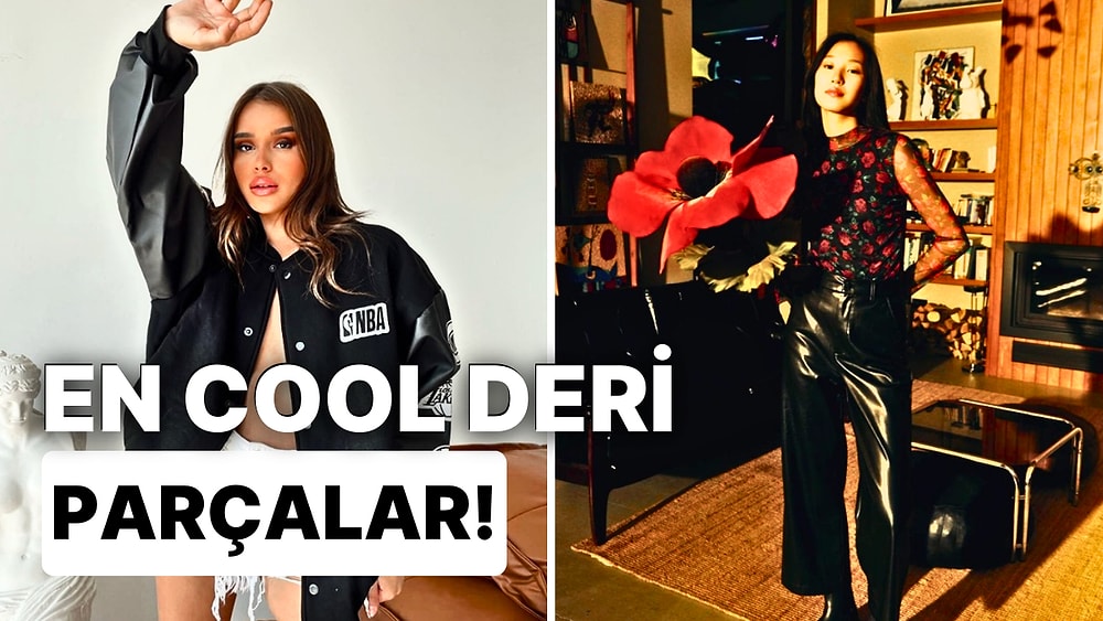 Modanın En Cool Parçalarını Oluşturan Deri Kıyafetler!