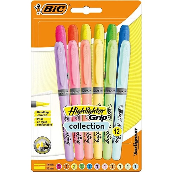 16. Bic Highlighter Grip Fosforlu Kalem Seti