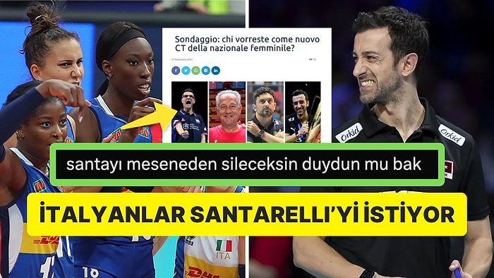 İtalya Taraftarı Kadın Voleybol Takımlarına Başantrenörümüz Santarelli’yi İsteyince Ortalık Karıştı