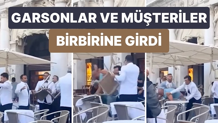 İtalya'daki Ünlü Restoranda Kavga Çıktı! Garsonlar ve Müşteriler Birbirine Girdi