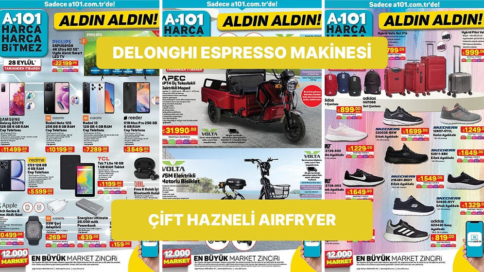 A101'e 9.500 TL Altı Cep Telefonları Geliyor! 28 Eylül 2023 A101 İnternete Özel Aldın Aldın Kataloğu