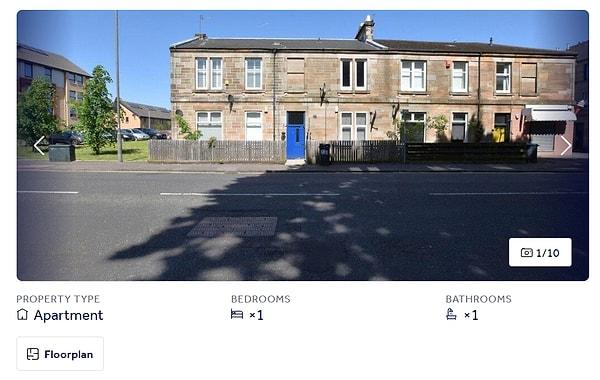 1+1 Glasgow'a yakın şirin Renfrewshire kasabasında bu evin fiyatı 65 bin sterlin, 2 milyon 200 bin TL gibi bir fiyata.