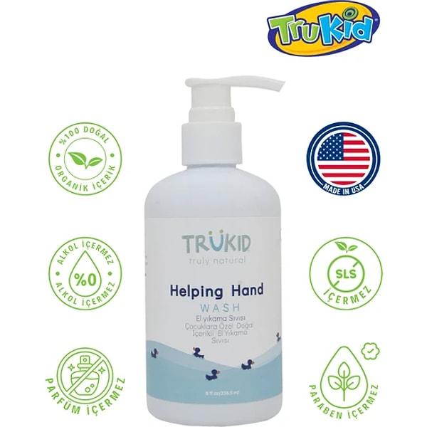 11. Çocukların el yıkama alışkanlığı kazanmasına yardımcı olan Trukid Helping Hand Wash doğal el sabunu.