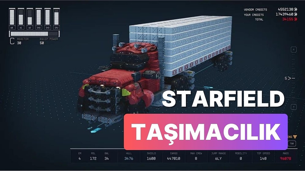 Bir Starfield Oyuncusu Kargoculuğu Kafaya Takmış Gibi Görünüyor: Oluşturduğu Şu Uzay Gemisine Bir Bakın!