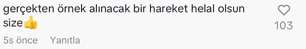 O anlara şahit olan kullanıcılardan da 'Helal olsun' yorumları gecikmedi...