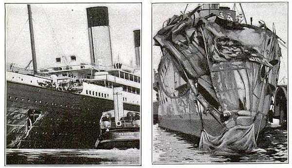 Yaşadığı ilk gemi kazası 1911 yılında yaşandı.