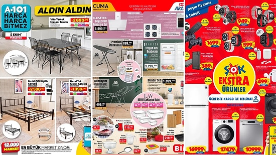 İndirim Günleri Başlıyor! 30 Eylül - 7 Ekim Haftasında A101, BİM ve ŞOK Aktüel Ürünler Listesinde Ne Var?