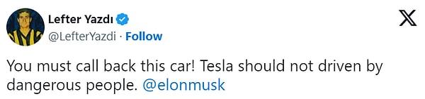 Kimi kullanıcılar Elon Musk'a "Bu arabayı geri çağırmalısın! Tesla tehlikeli insanlar tarafından kullanılmamalı" diyerek çağrıda bulunurken...