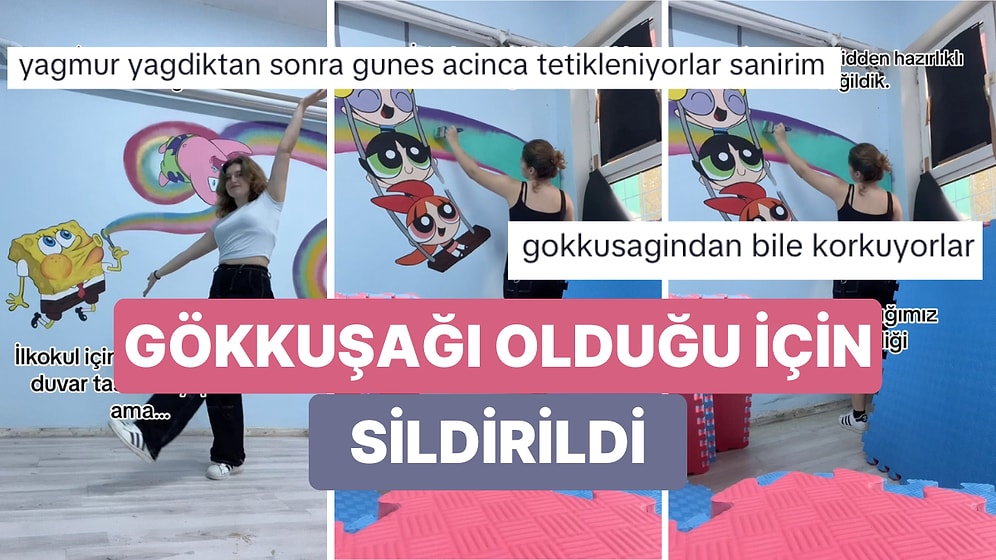 Bir Anasınıfı Öğretmeninin Sınıfının Duvarı İçin Yaptığı Tasarım 'Gökkuşağı' Kullanıldığı İçin Sildirildi