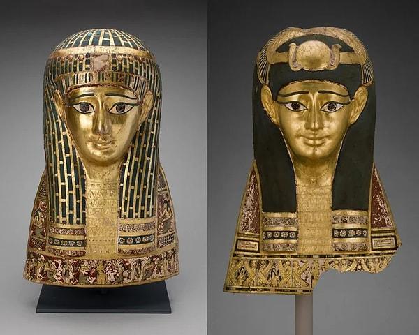 14. Antik Mısırdaki cenaze maskeleri. (M.Ö 1. Yüzyıl)