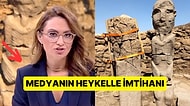 İnsan Heykelinin Penisini Canlı Yayında Kapatmaya Çalışan Spikerin Hareketleri Gündem Oldu
