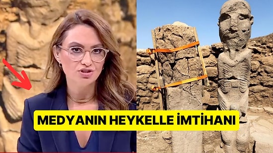 İnsan Heykelinin Penisini Canlı Yayında Kapatmaya Çalışan Spikerin Hareketleri Gündem Oldu