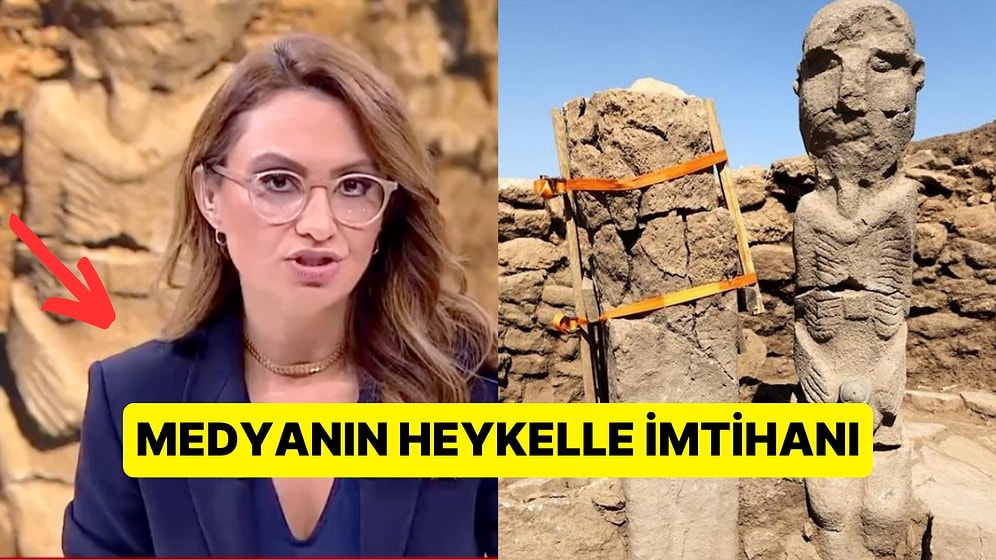 İnsan Heykelinin Penisini Canlı Yayında Kapatmaya Çalışan Spikerin Hareketleri Gündem Oldu