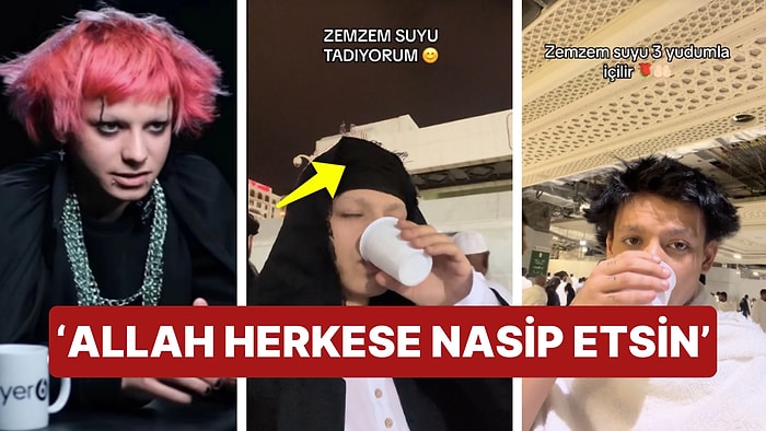 Satanistlerin Peygamberi Olarak Bilinen Zebani Efe'nin Zemzem Suyu İçtiği Anlar Çok Konuşuldu!