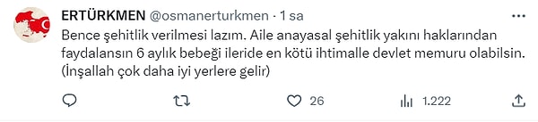 Şehitlik verilmesi gerektiğine dair birçok tweet atıldı.