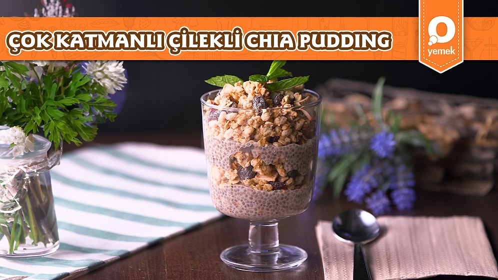 Pudingin En Masumu! Çıtır Katmanlı Çilekli Chia Puding Nasıl Yapılır?