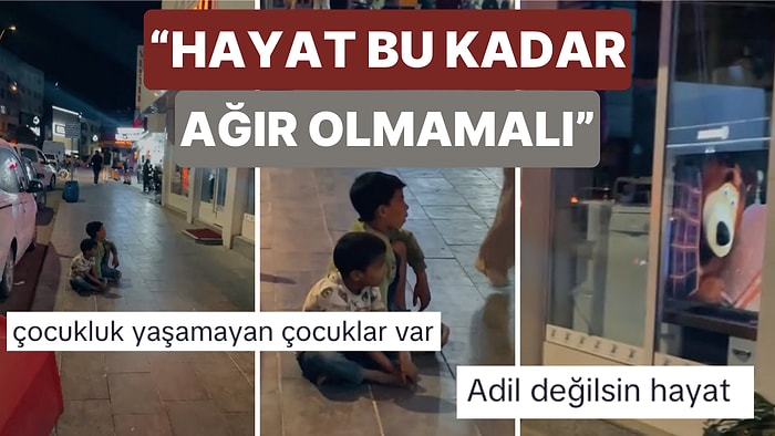 Bir Elektronik Mağazasının Televizyonundaki Çizgi Filmi İzleyen Çocuklar Kalpleri Sızlattı