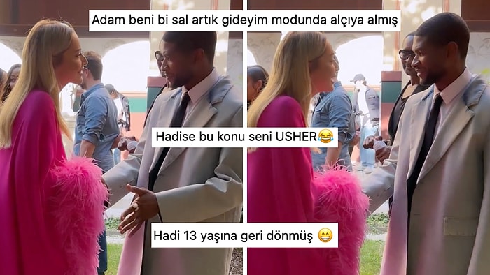 Paris'te Usher'la Karşılaşan ve Elini Bir Türlü Bırakamayan Hadise'nin Leyla Halleri Çok Konuşuldu