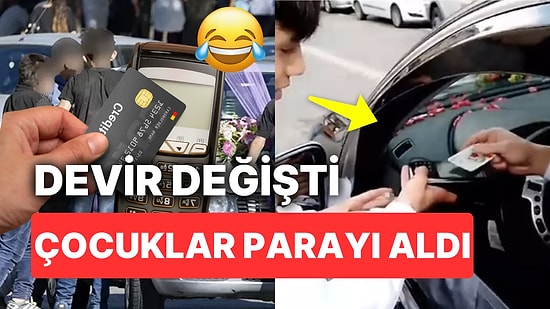 Yeni Nesil Bomba Gibi: Gelin Arabasının Önünü Pos Cihazıyla Kestiler!
