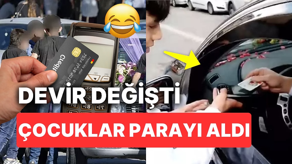 Yeni Nesil Bomba Gibi: Gelin Arabasının Önünü Pos Cihazıyla Kestiler!