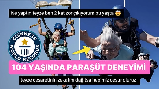4100 Metreden Paraşütle Atlayan 104 Yaşındaki Kadın Guinnes Rekorlar Kitabına Girdi