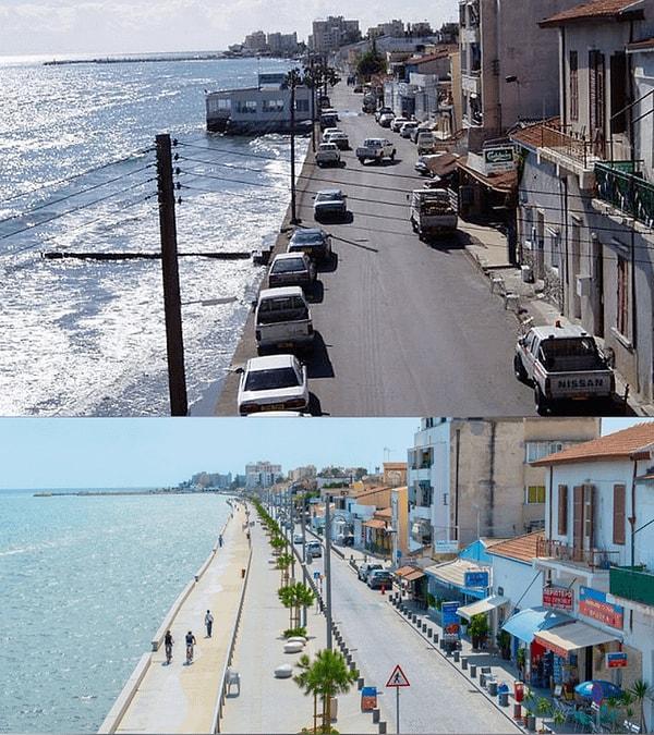 2. Larnaka gezinti yolu, Kıbrıs. (1999 ve 2019)