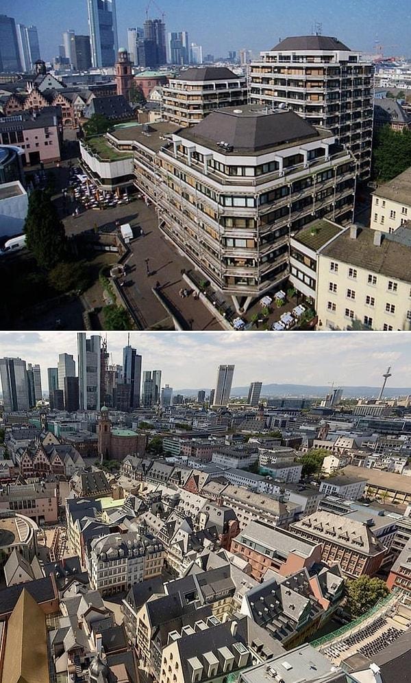 3. Frankfurt Eski Kenti, Almanya. (1998 (üstte) vs 2018 (altta))