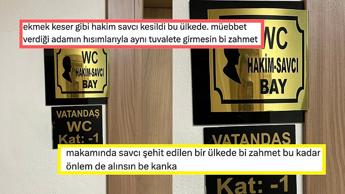 Adliyede Sadece Savcı ve Hakimlerin Kullanabileceği Ayrı Bir Tuvalet Olması Tartışmalara Neden Oldu!