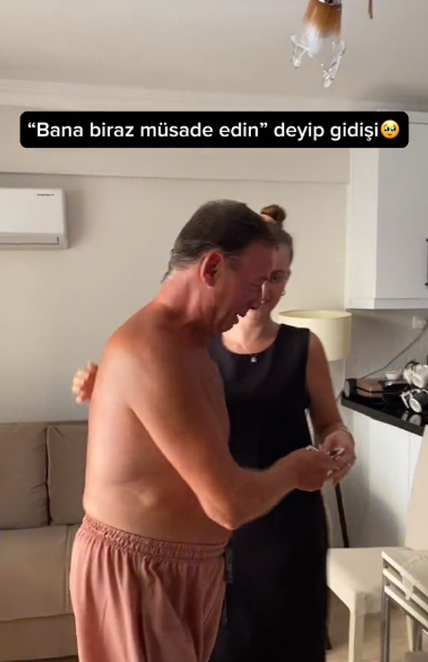 Ardından ise bu sevinci ve şoku atlatabilmek için naif bir şekilde babası odaya geçmek istedi.