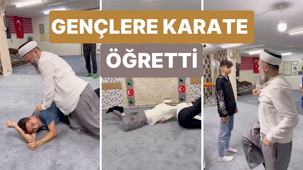 Söylemleriyle Sık Sık Gündem Olan Hüseyin Çevik'in Gençlere Karate Öğrettiği Anlar da Gündem Oldu