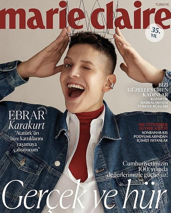 Hatırlarsanız, geçtiğimiz günlerde başarılı milli voleybolcumuz Ebrar Karakurt, Marie Claire dergisine kapak olmuştu.