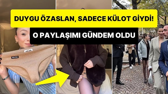 Duygu Özaslan, Paris'te Düzenlenen Miu Miu Defilesine Sadece Külot Giyerek Katıldı