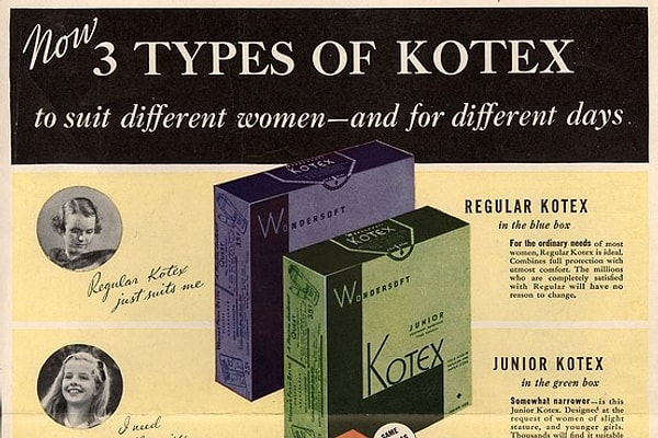 9. Ardından 1920 yılında, birçok kadının diğer alternatiflere göre daha kolay erişebildiği pedleri Kotex üretmeye başladı.