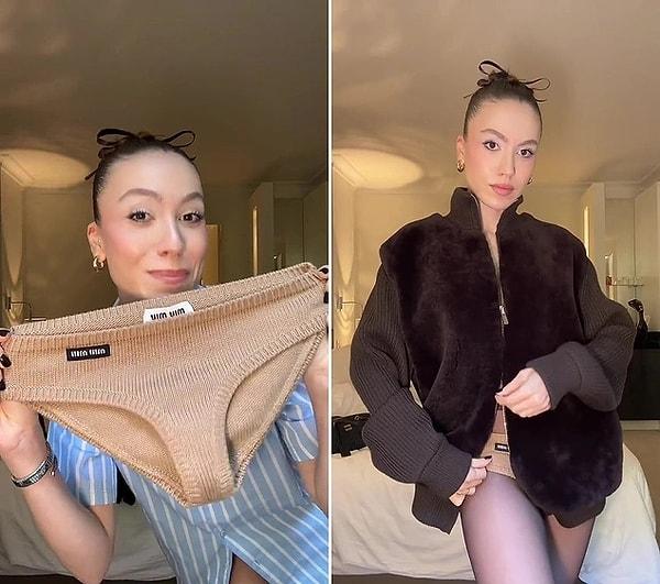 Paris Moda Haftası'na katılan Influencer Duygu Özaslan, Miu Miu defilesine sadece külotla katıldığını açıkladığı paylaşımı ile gündem oldu.