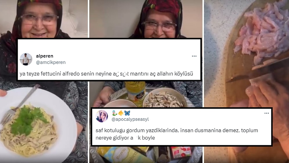 Fettucini Alfredo Yapan Hayriye Anane'ye 'Mantını Aç, Allah'ın Köylüsü' Diyen Kullanıcı Tepki Çekti
