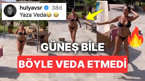 Hülya Avşar'ın Adeta Yağmur Dansı Yaparak Yazı Uğurladığı Keyifli Anları