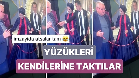 Torunlarının Nişanında Yüzükleri Torunları Yerine Kendilerine Takan Aşırı Heyecanlı Dedeler