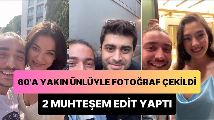 60'a Yakın Kadın ve Erkek Ünlü ile Çekildiği Fotoğraflardan İnanılmaz Editler Yapan Adam