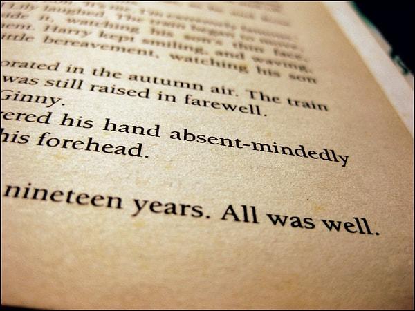 9. Son olarak Rowling, serinin son sözlerini ilk başta farklı düşünmüştü.