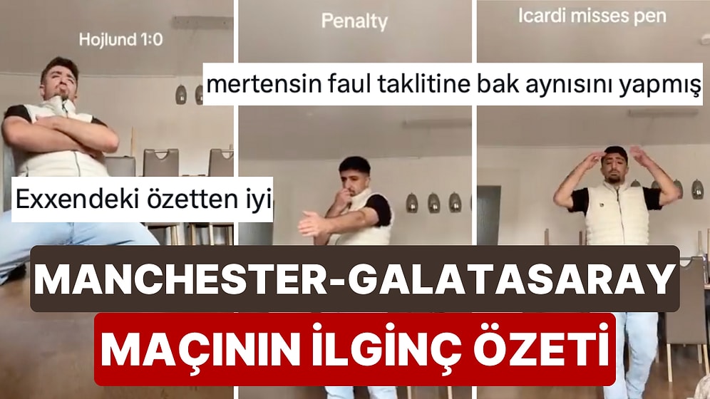 Manchester United - Galatasaray Maçını Oyunculuk Yeteneğini Kullanarak Bir Dakikada Özetleyen Taraftar