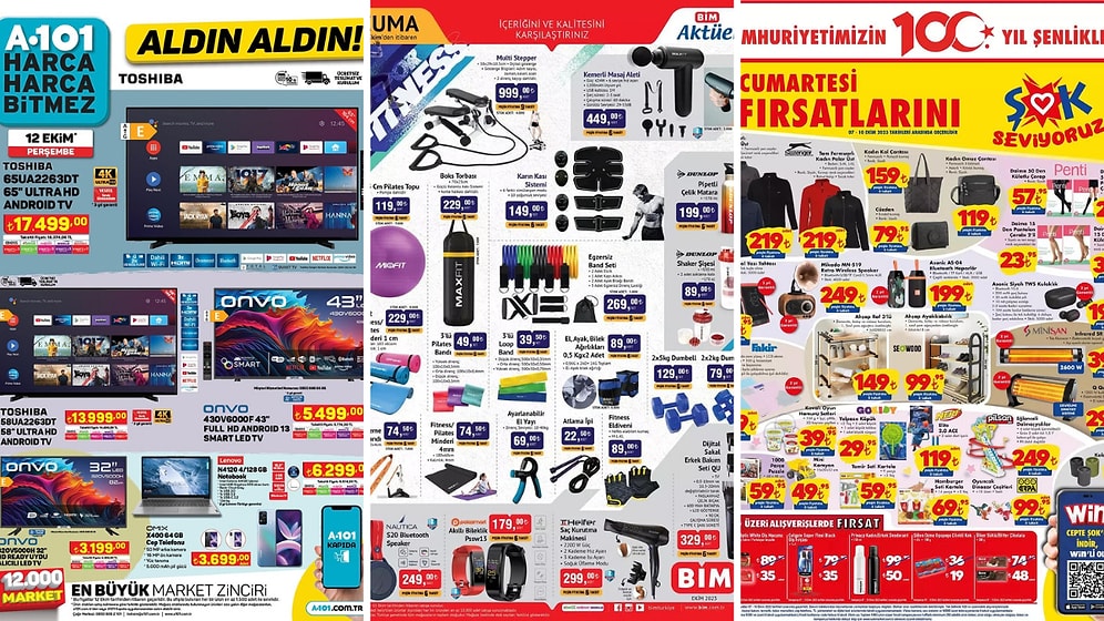 İndirim Günleri Başlıyor! 7 - 14 Ekim 2023 Haftasında A101, BİM ve ŞOK Aktüel Ürünler Listesinde Ne Var?