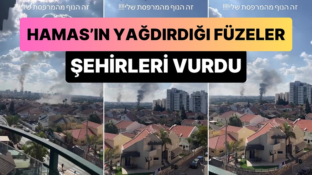 Hamas'ın Yağdırdığı Füzeler İsrail'i Vurdu: İsrail Vatandaşı O Anları Gözyaşları İçerisinde Kaydetti!